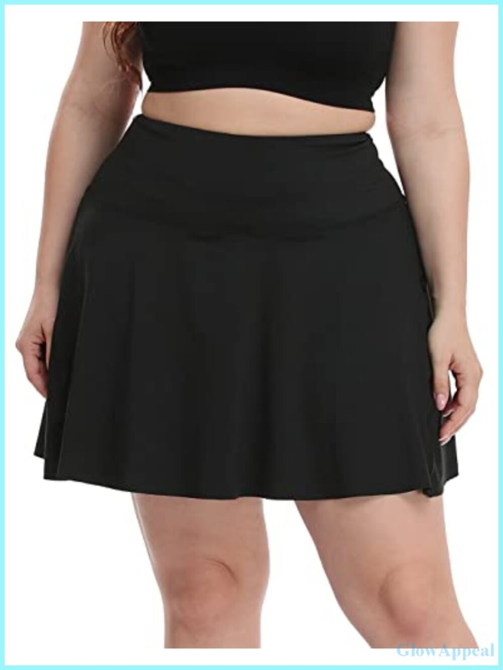 Plus Size Pleated Tennis Skort Golf Skirt with Built-in Shorts UPF 50